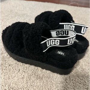 Ugg platform fleece sandals